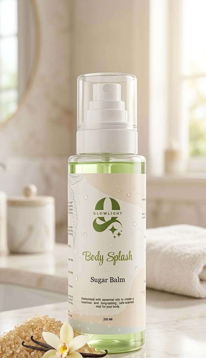 Glowlight Body Splash, Refreshing Mist, First Love Scent, with Moisturising Ingredients, Long-Lasting Hydration 200ml