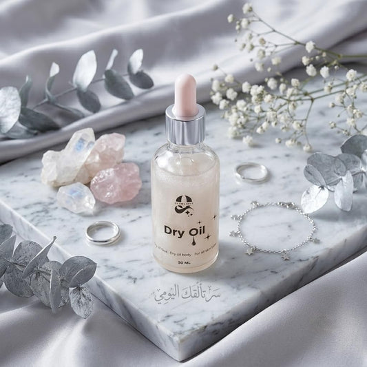 Glowlight Shimmering Dry Oil, Luxurious Body Oil for Silky-Smooth Skin 50 ml (Silver Glitter)